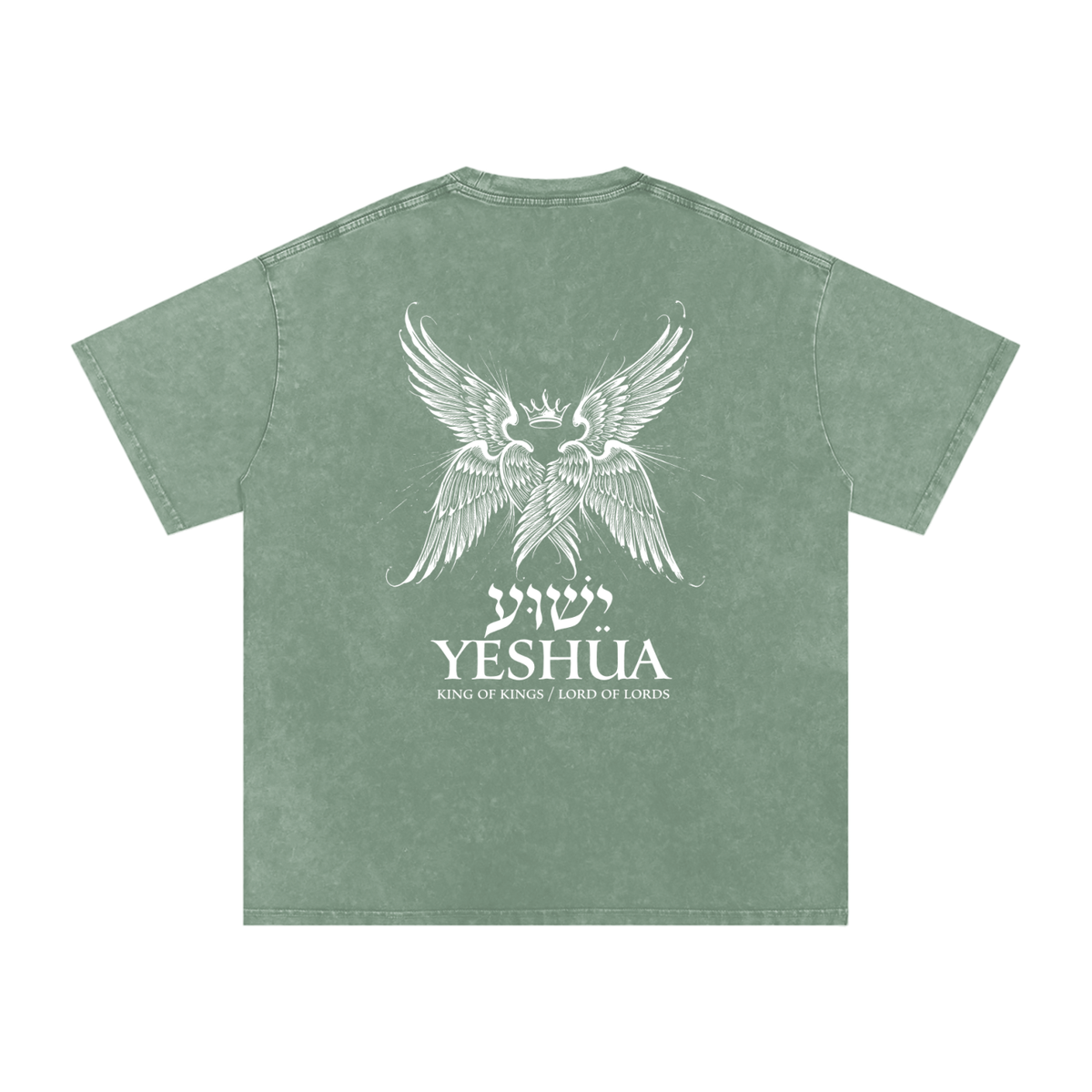 Yeshua Snow Washed Oversized Cotton T-Shirt