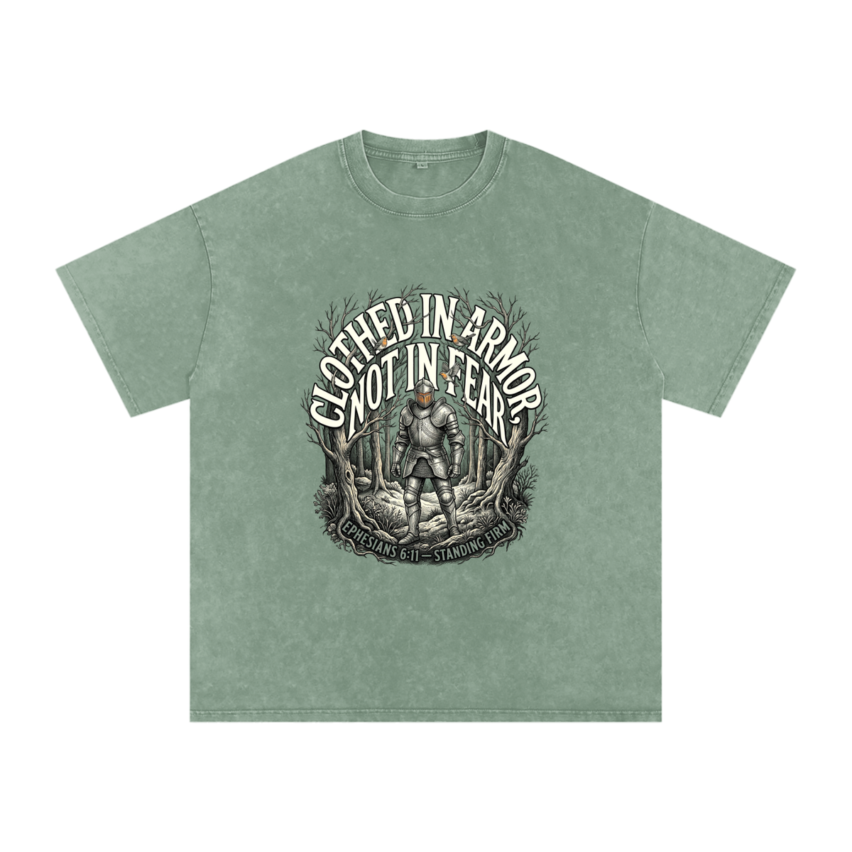 Knight Snow Washed Oversized Cotton T-Shirt