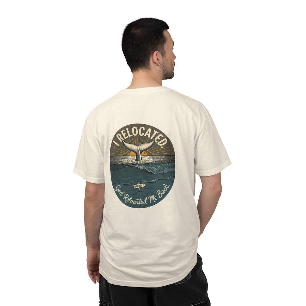 Relocated Whale Tail T-Shirt — “I Relocated” Retro Ocean Graphic Tee