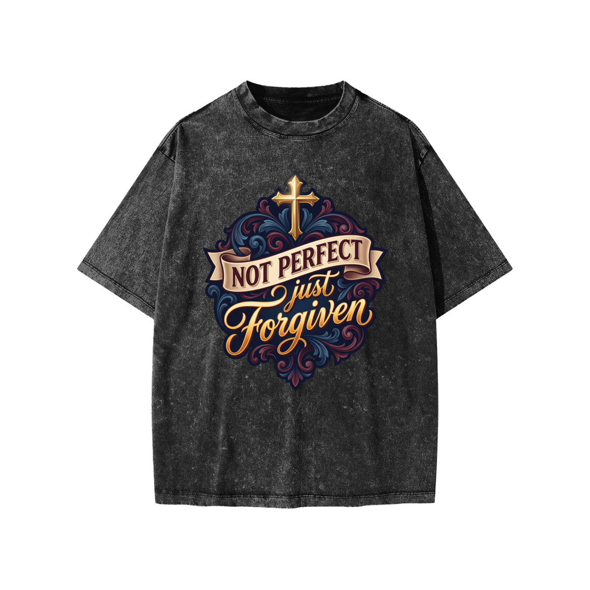 Not Perfect but Forgiven Snow Washed Kids' T-Shirt
