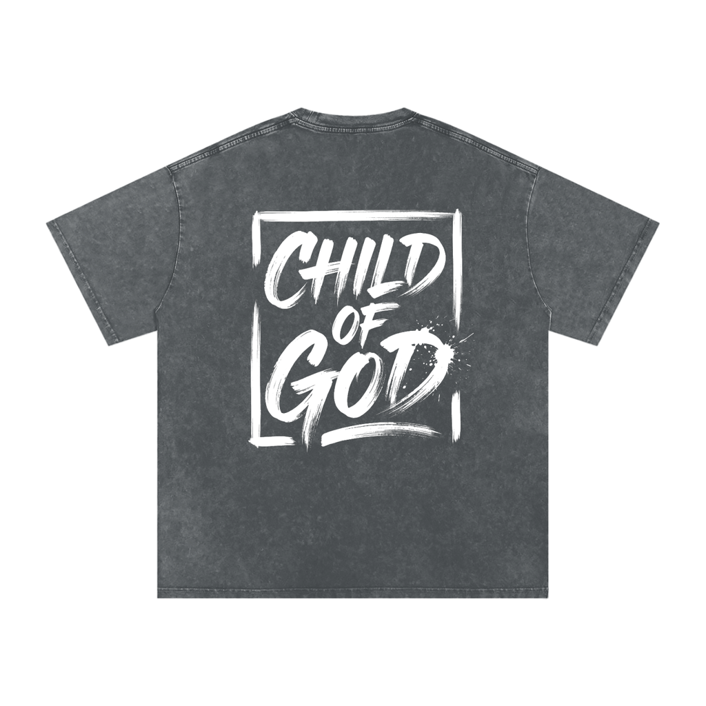 Child of God Snow Washed Oversized Cotton T-Shirt