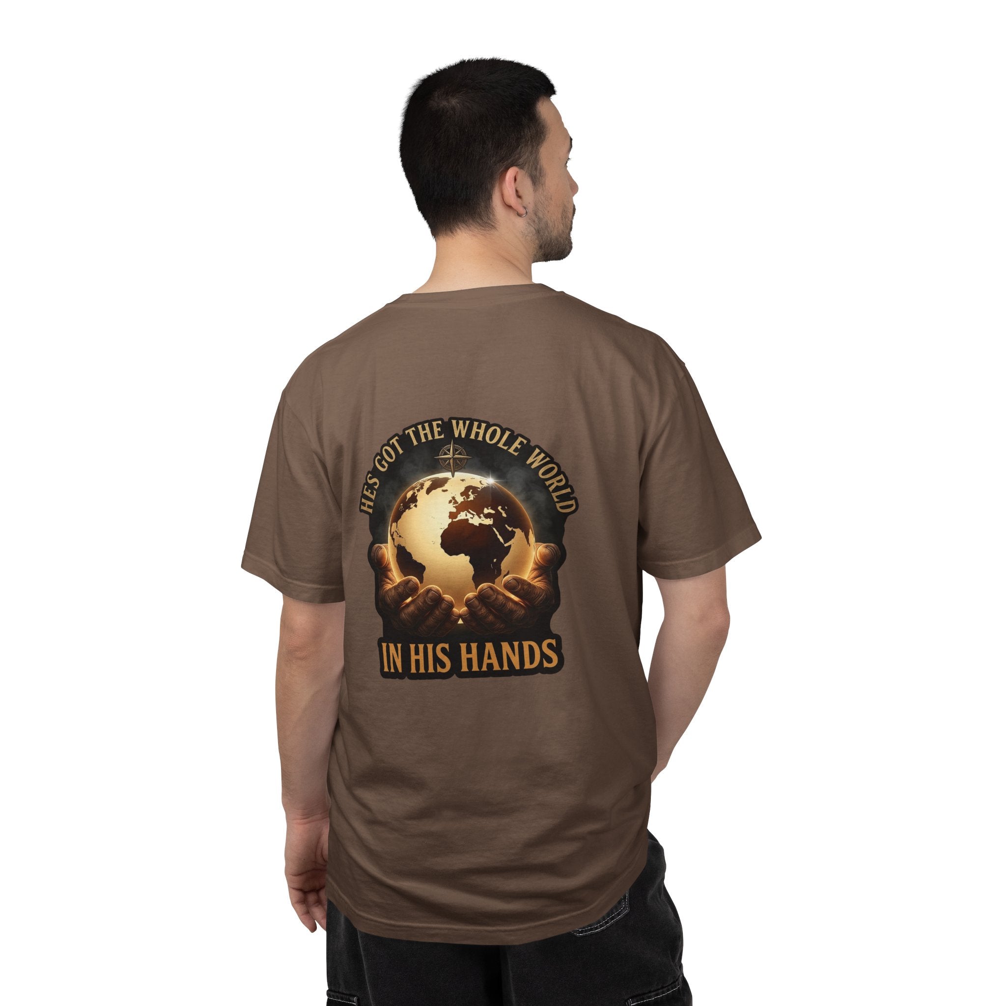 Christian Cross T-Shirt — "He’s Got the Whole World in His Hands" Graphic Tee