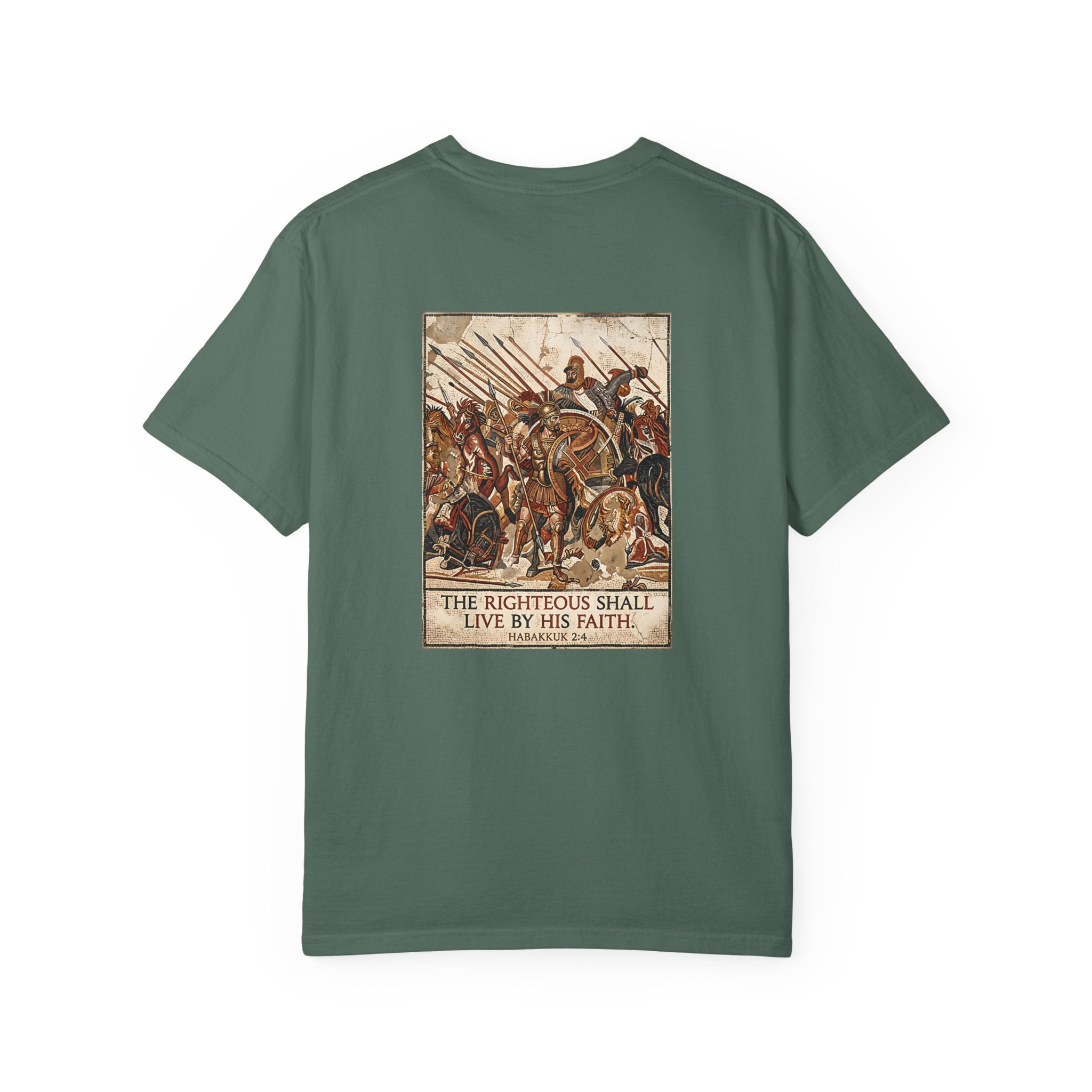 Faith Cross T‑Shirt — "The Righteous Shall Live by His Faith" Graphic Tee