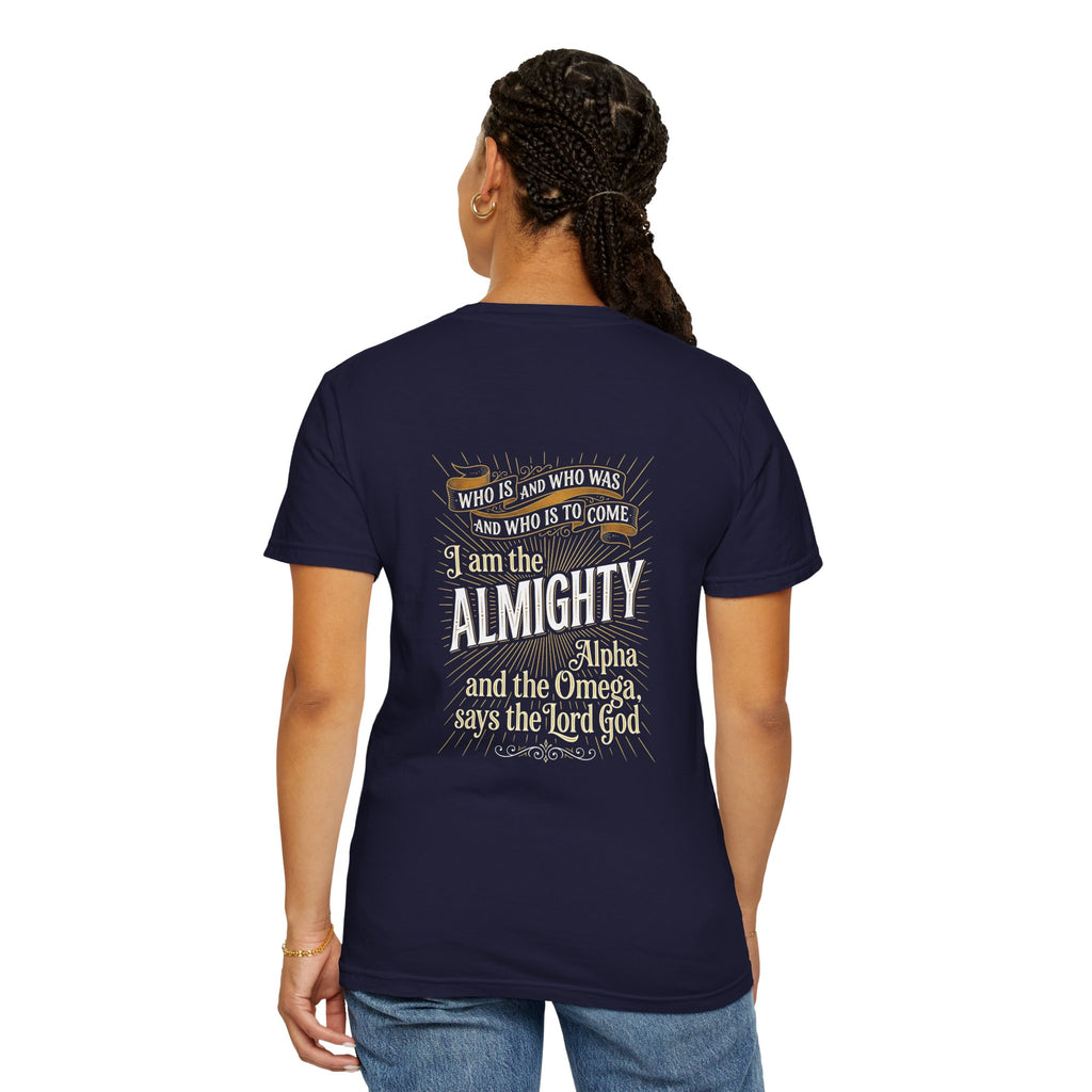 Almighty Cross T-Shirt — "I Am the Almighty" Scripture Tee