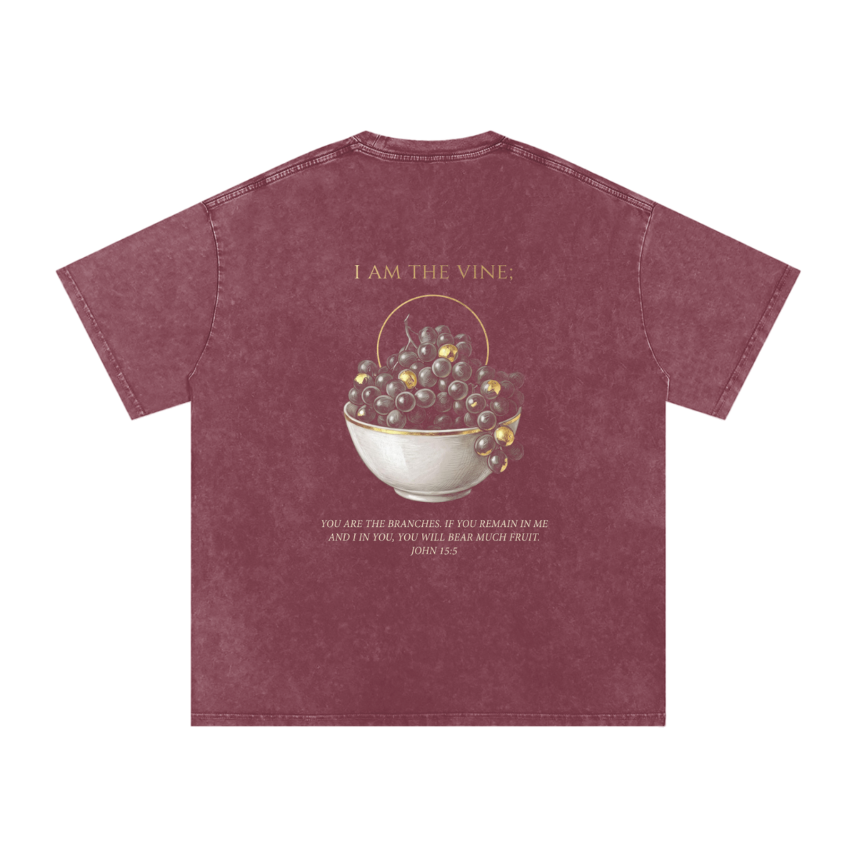 I am the Vine Snow Washed Oversized Cotton T-Shirt