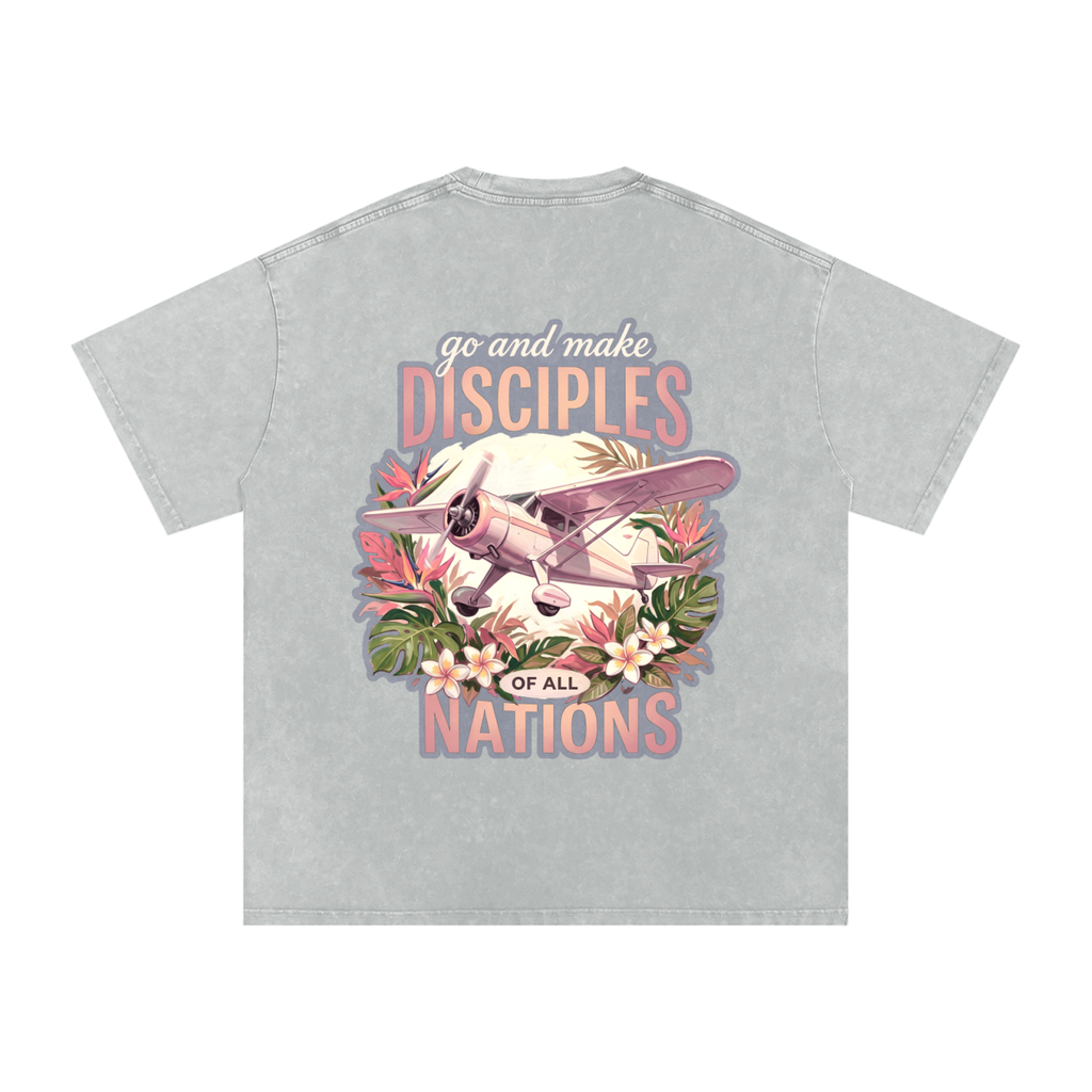 Disciples Snow Washed Oversized Cotton T-Shirt