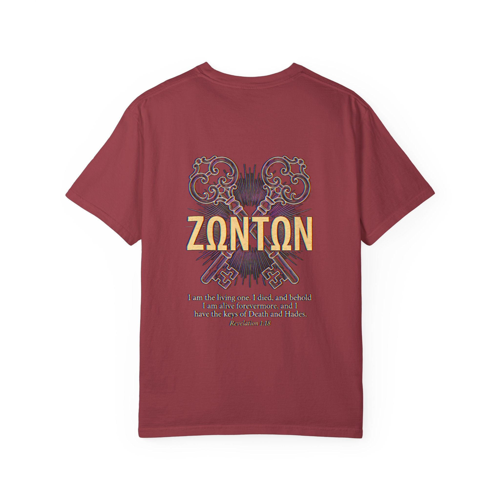 Garment-Dyed T-Shirt — ZONTON Greek Cross Vintage Graphic