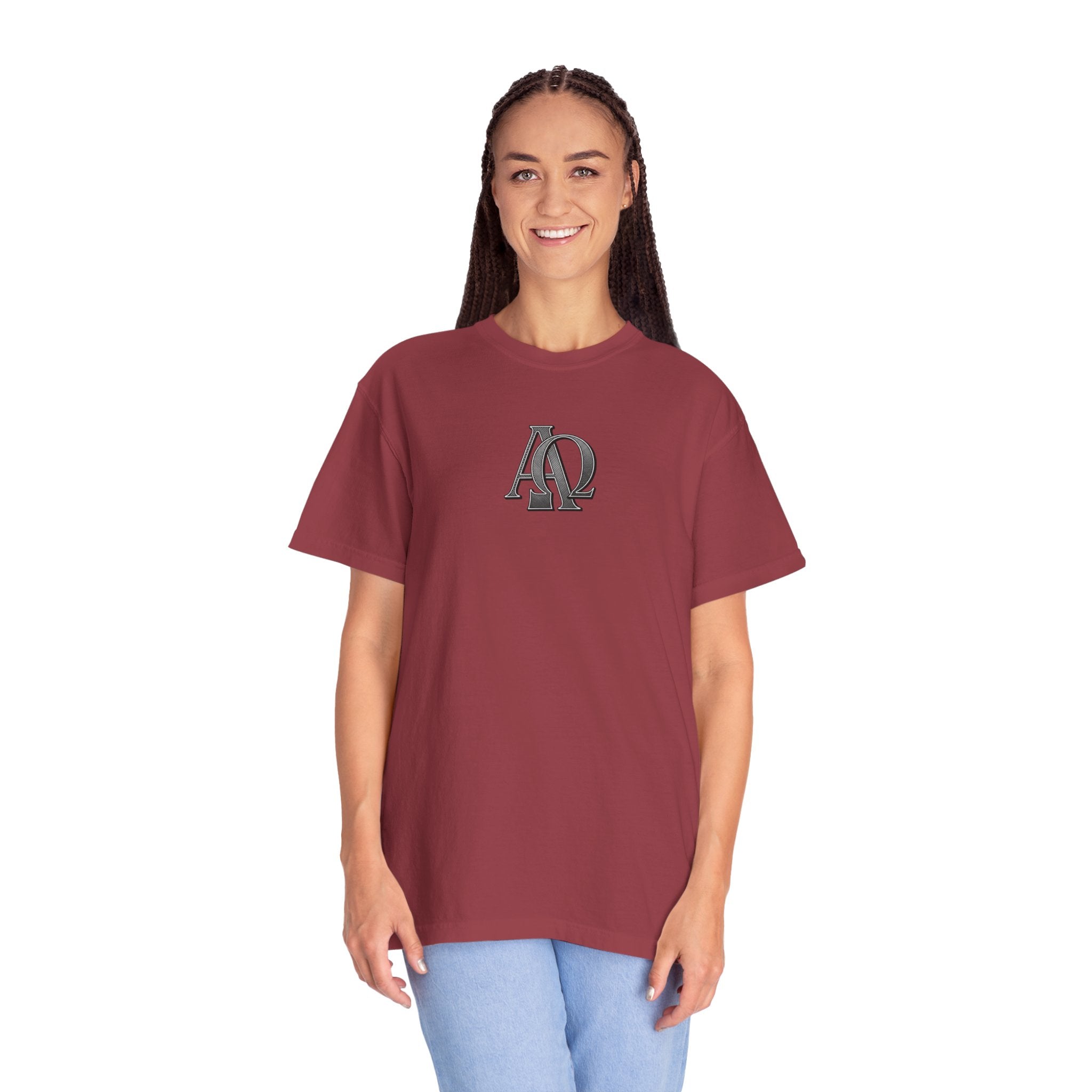 Religious Graphic T-Shirt — Angel, Skull & Scripture Back Print