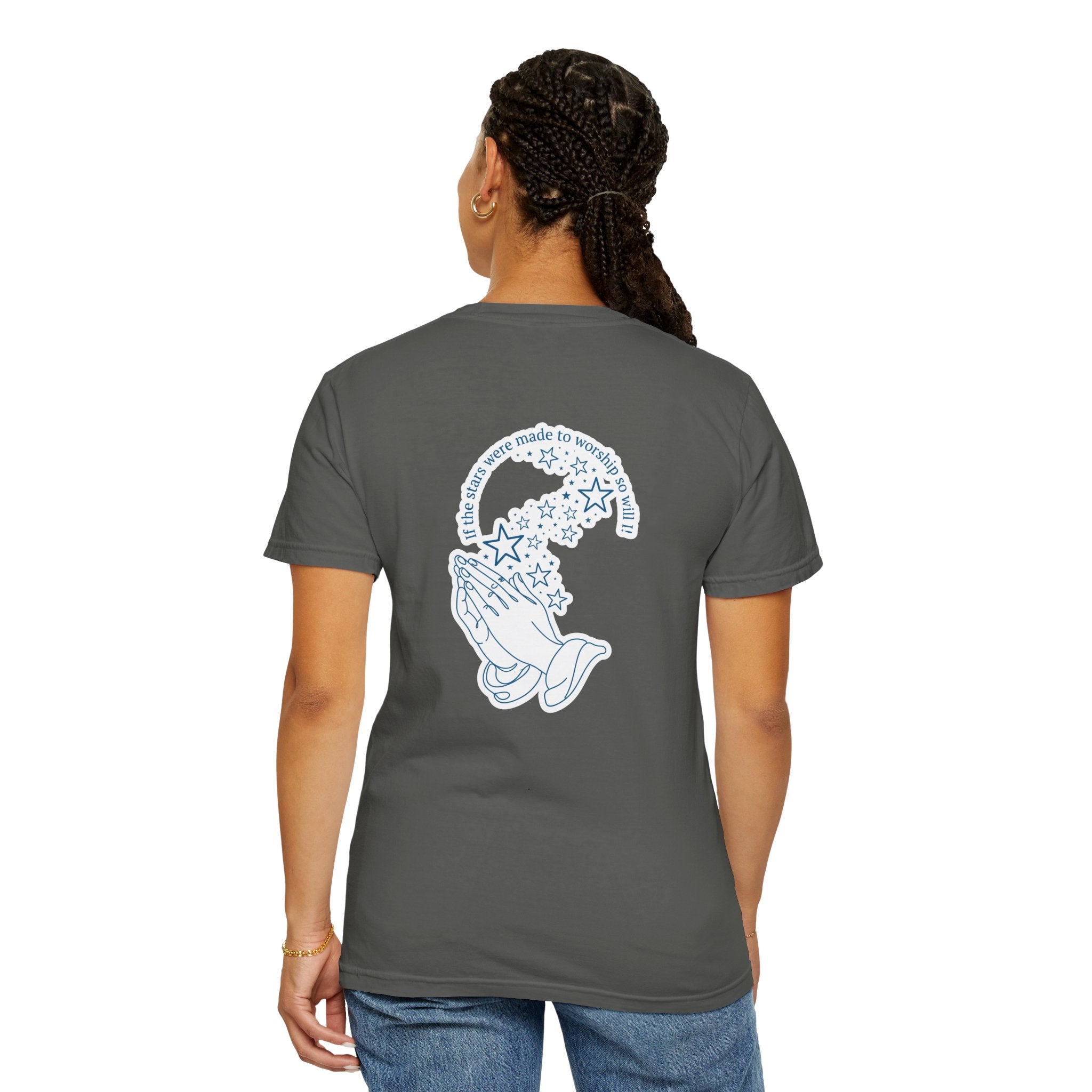 Praying Hands Cross T‑Shirt — Christian Faith Graphic Tee