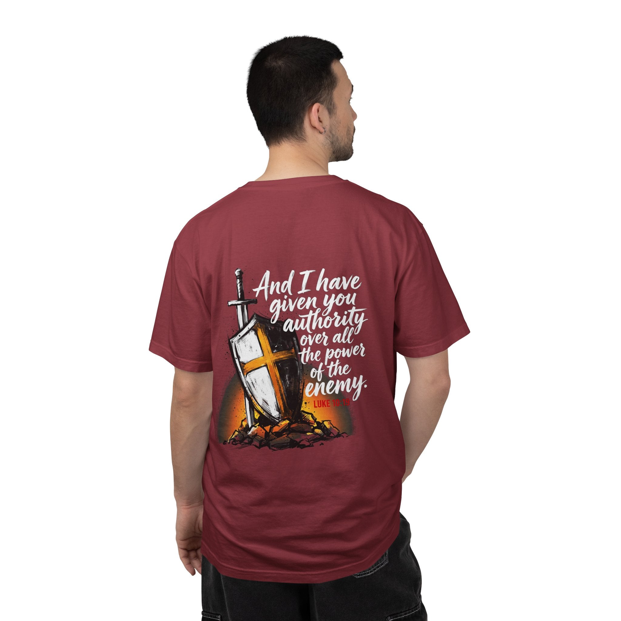 Christian Cross T-Shirt — 'I Have Given You Authority' Graphic Tee