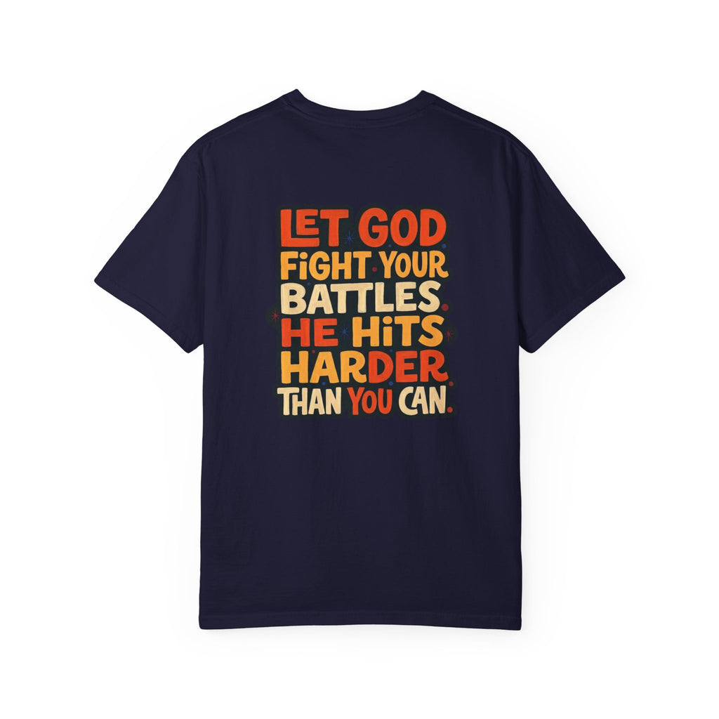 Hits harder T-shirt | Christian Cross Tee