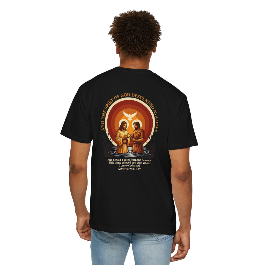 Christian Trinity T-Shirt — Matthew 28:19 Illustrated Back Design