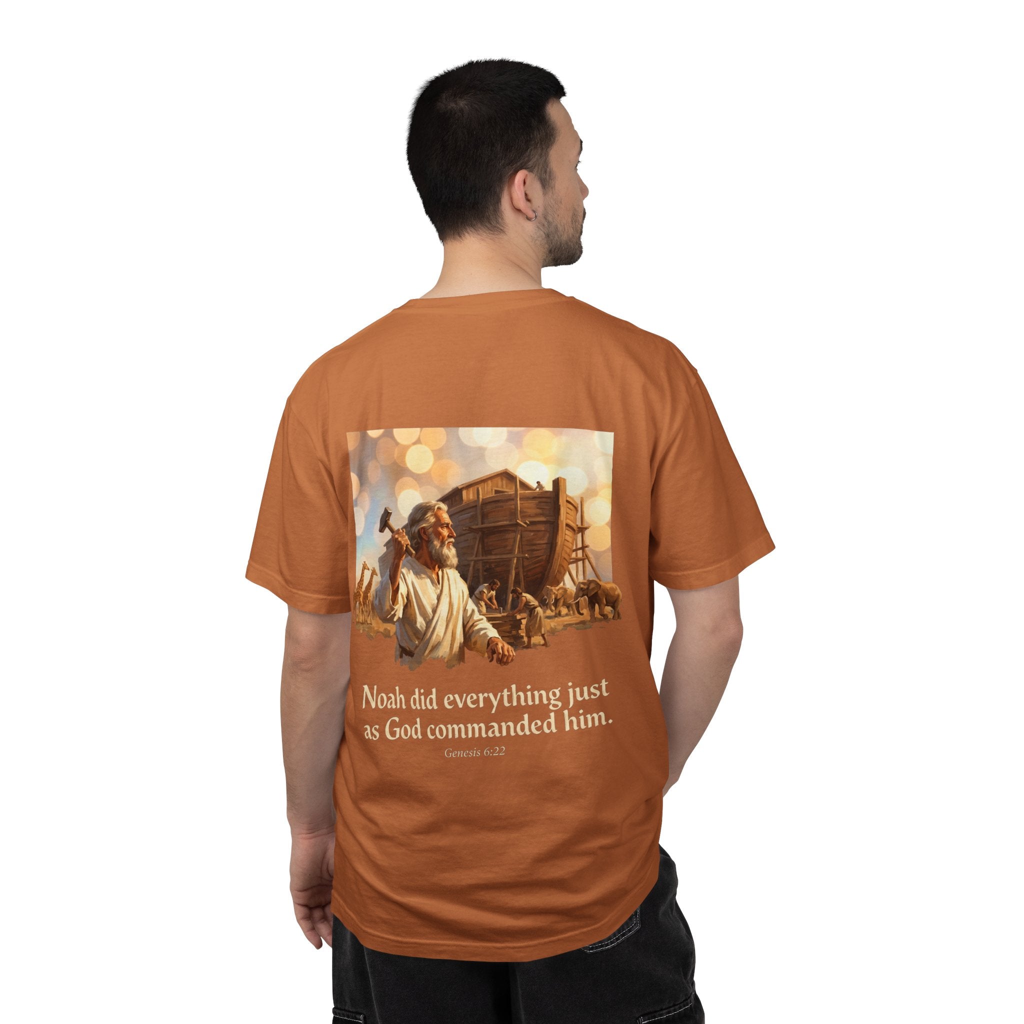 Noah's Ark Faith T-Shirt — "Noah did everything just as God commanded him."
