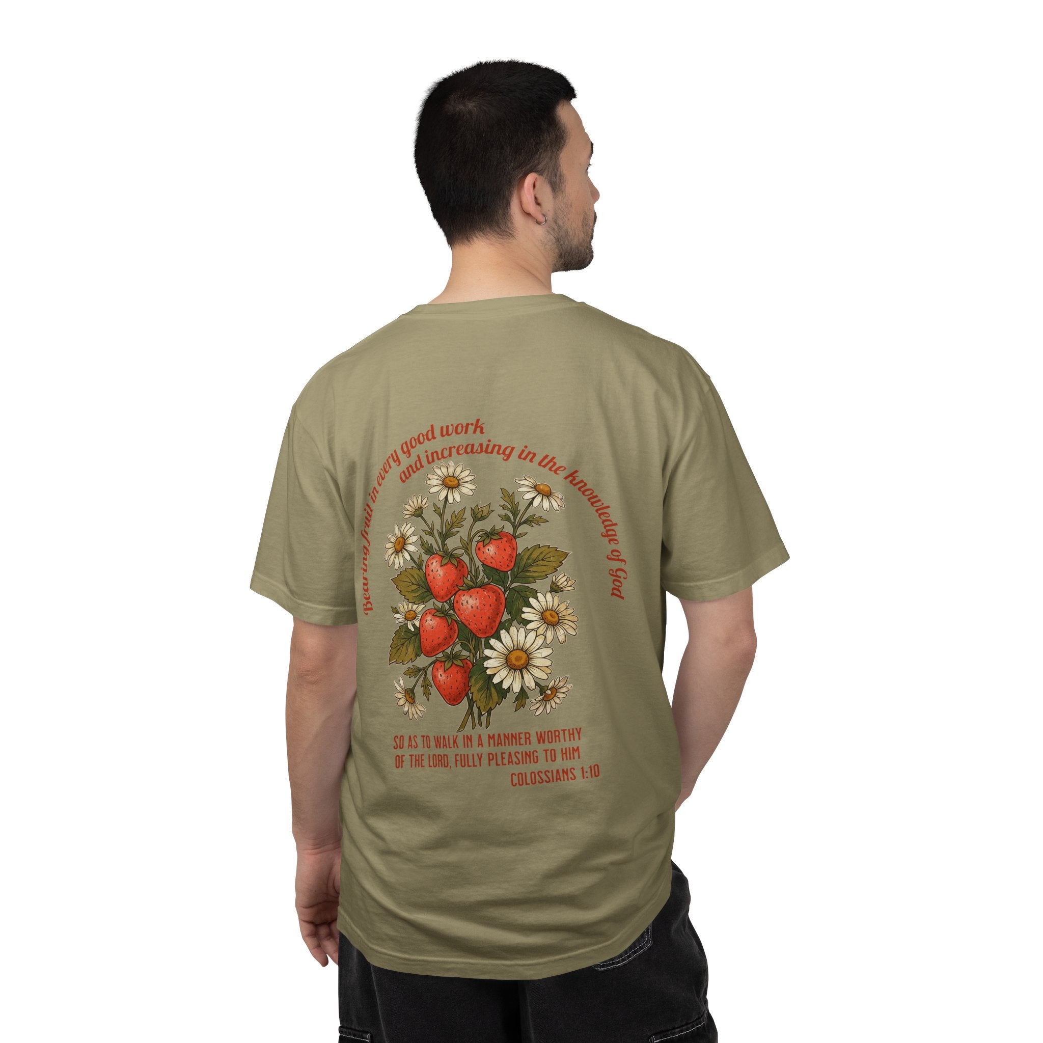 Floral Cross Tee — 'Seeds of a Very Good Work' Christian Graphic T-Shirt