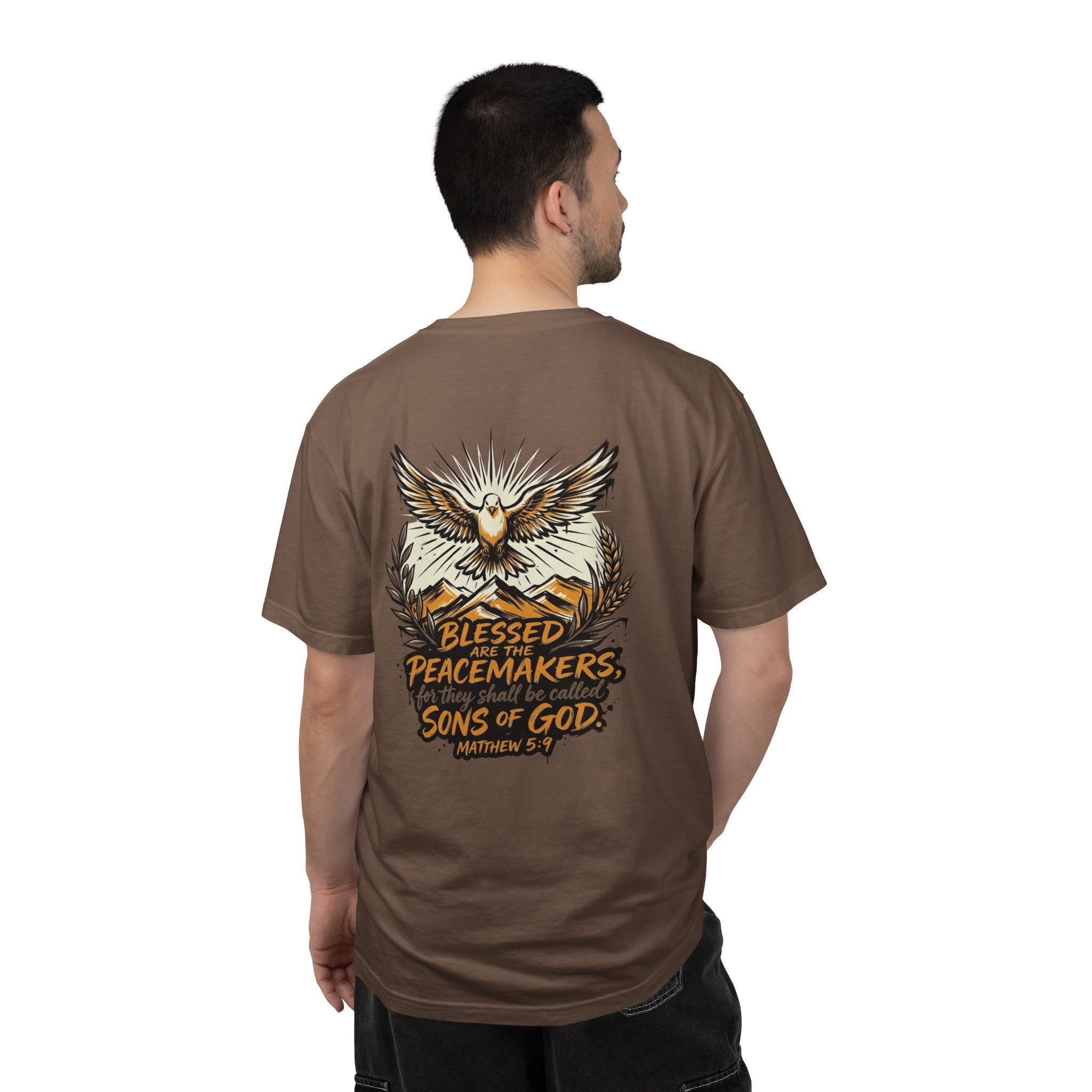 Blessed Peacemakers Dove T-Shirt — Matthew 5:9 Christian Tee