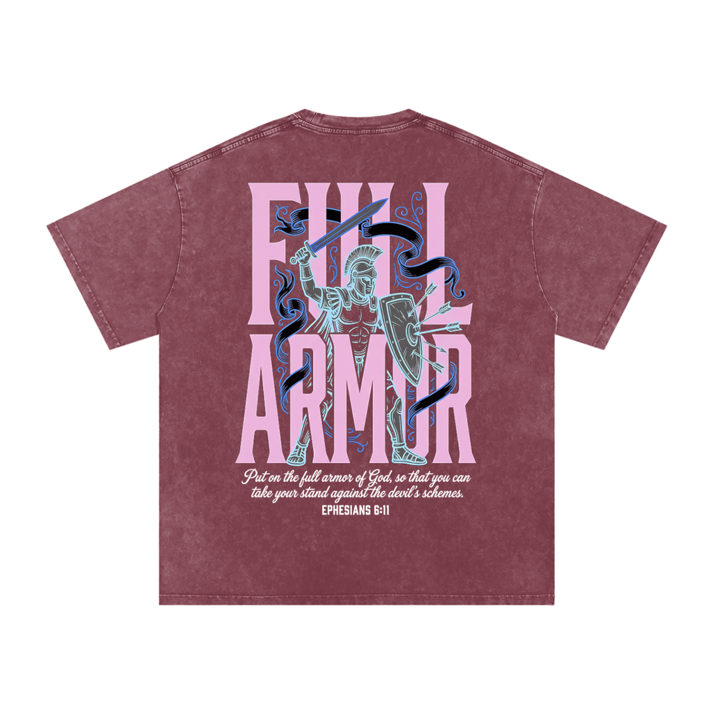 Full Armor Snow Washed Oversized Cotton T-Shirt