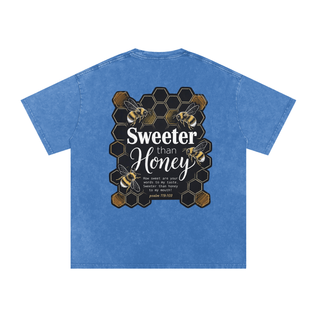 Honey Snow Washed Oversized Cotton T-Shirt