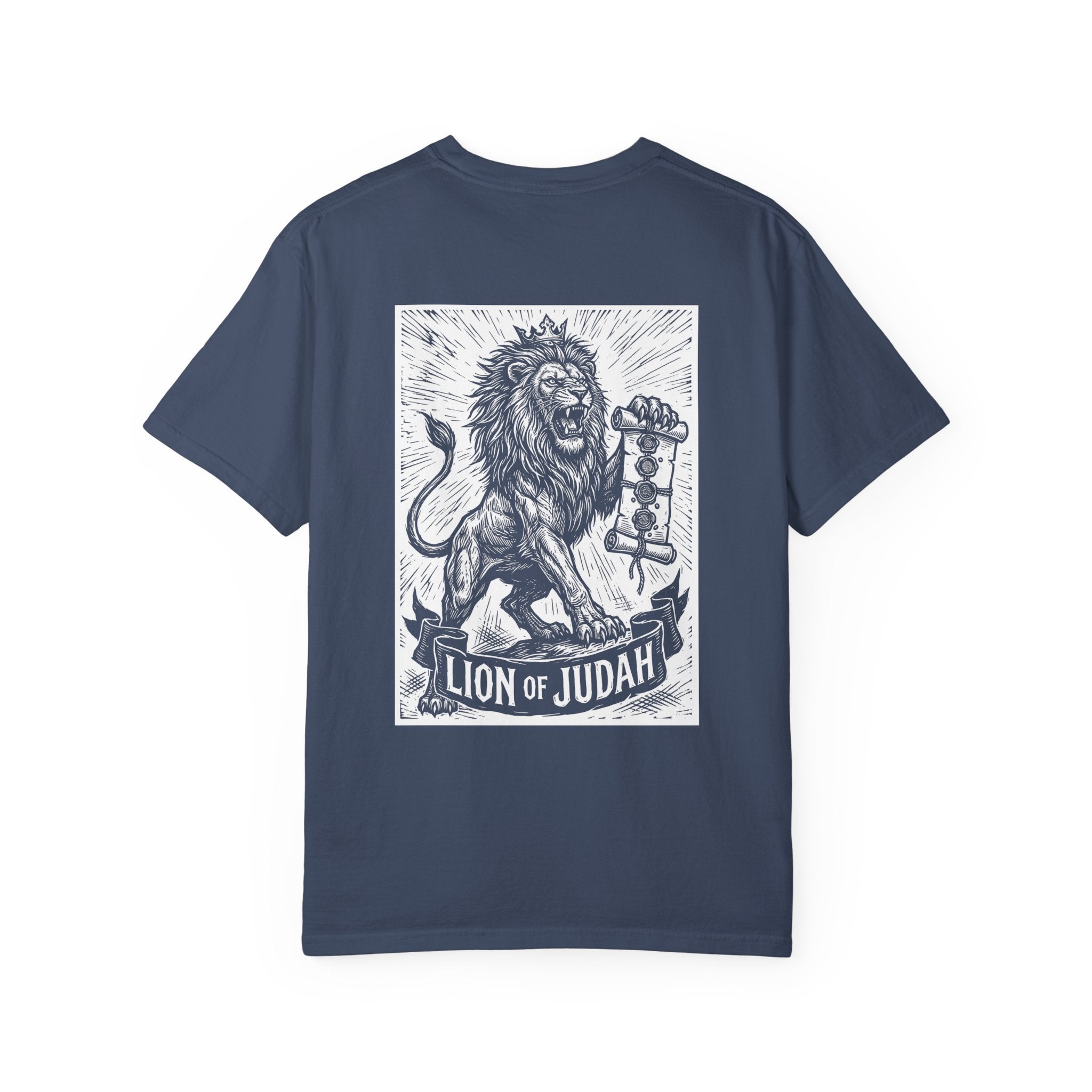 Lion of Judah T-Shirt — Graphic Christian Faith Tee with Flame Logo
