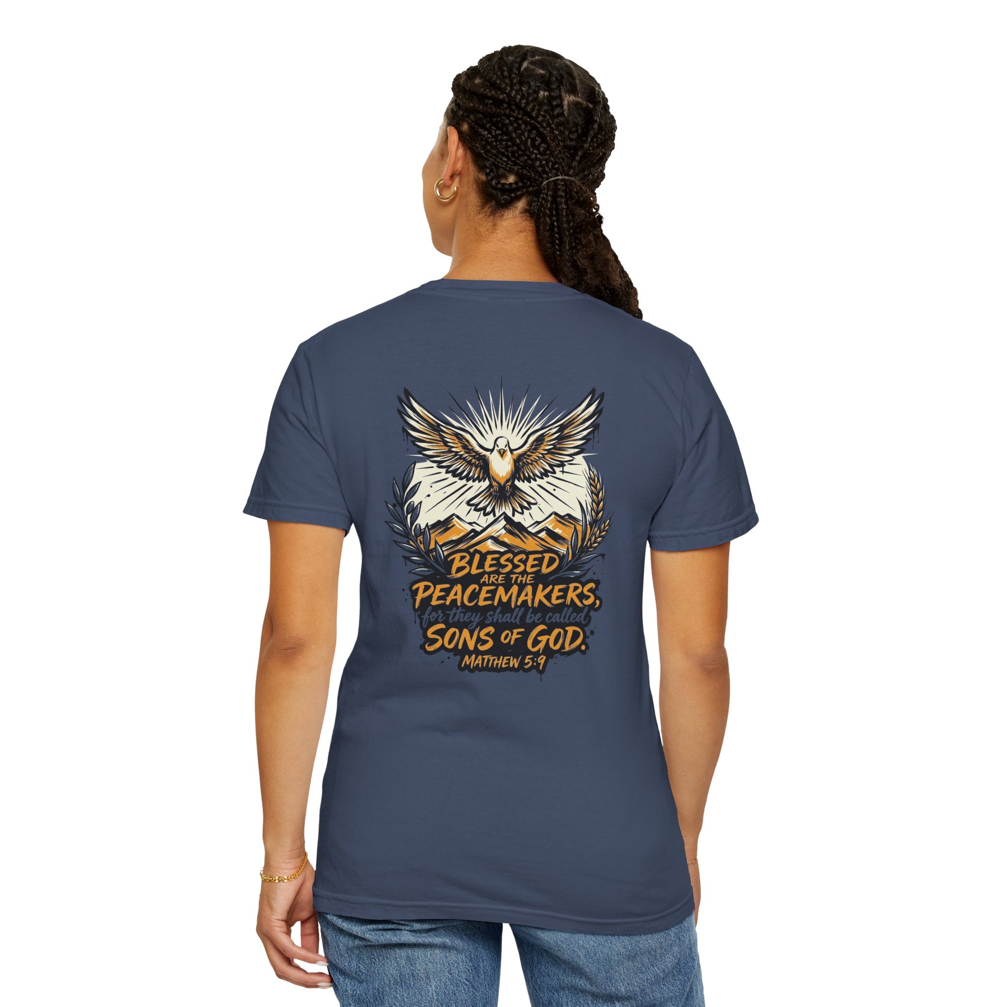 Blessed Peacemakers Dove T-Shirt — Matthew 5:9 Christian Tee