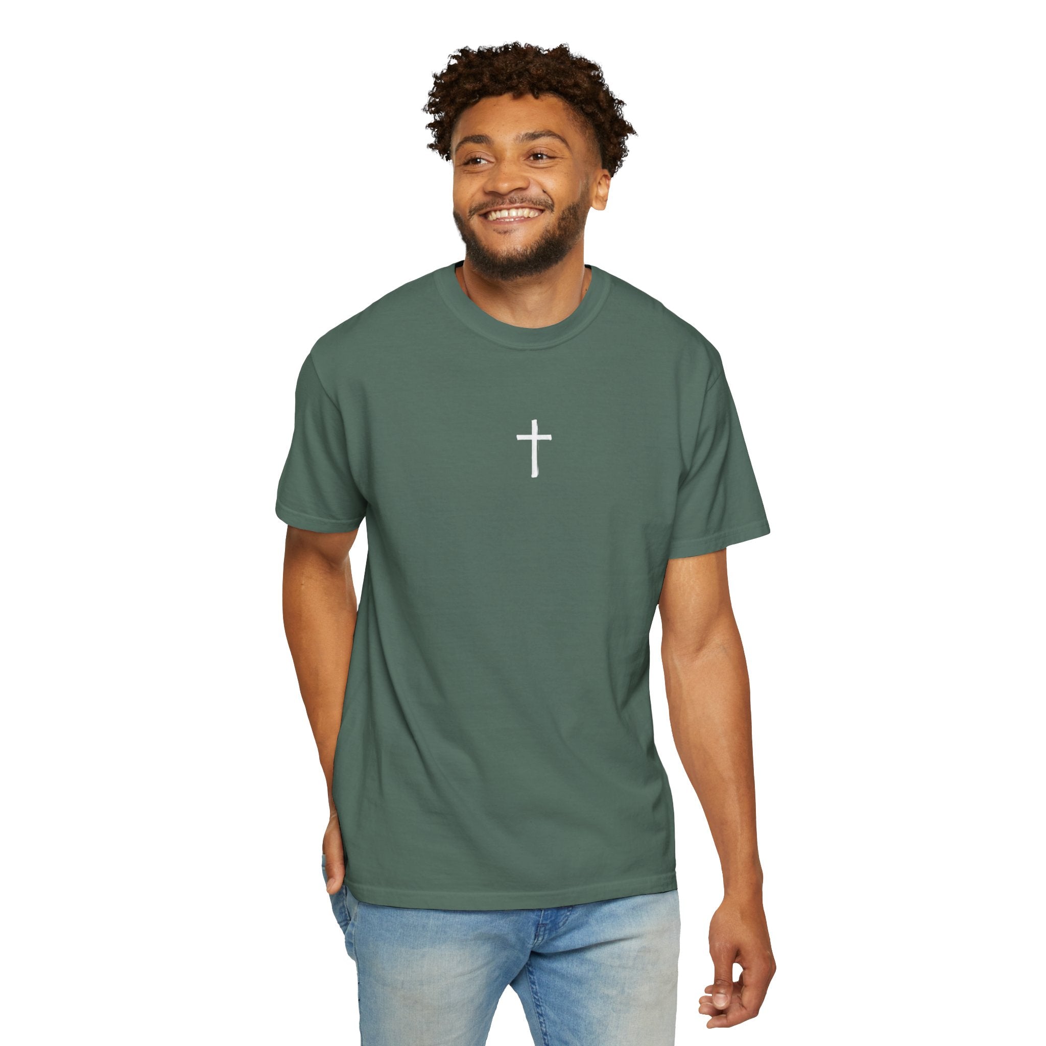 Bible Quote T-Shirt — "Visit Many Good Books, But Live In The Bible" Christian Cross Tee