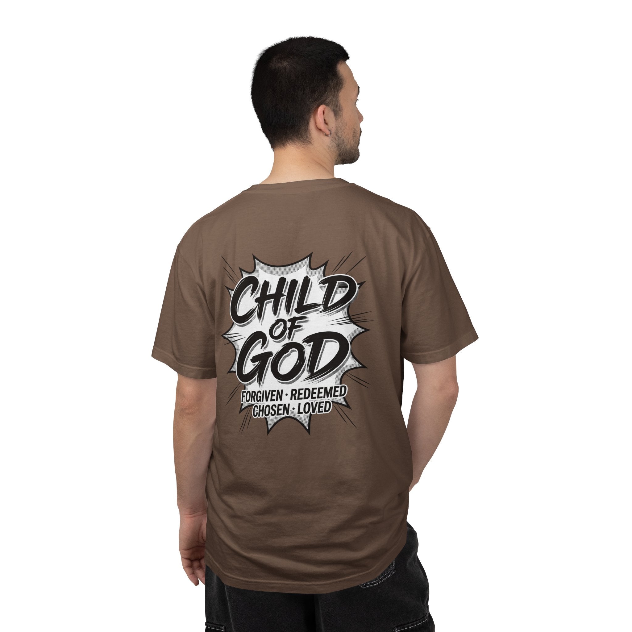 Child of God T-Shirt — Cross Graphic Christian Tee (Forgiven • Redeemed • Chosen • Loved)