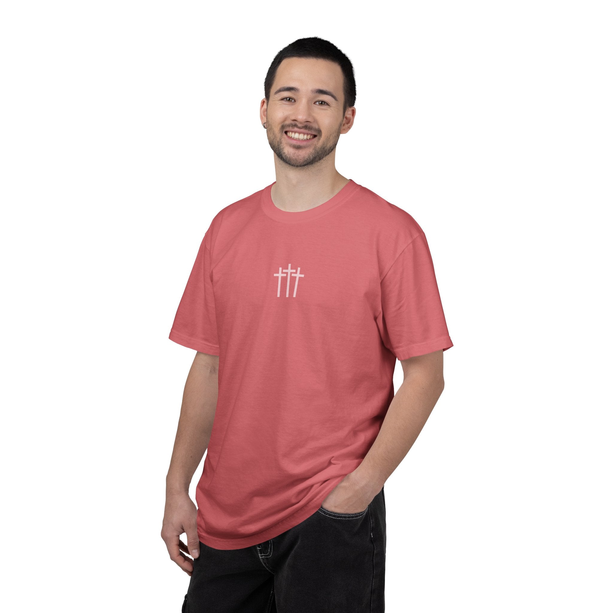 Floral Cross Tee — 'Seeds of a Very Good Work' Christian Graphic T-Shirt