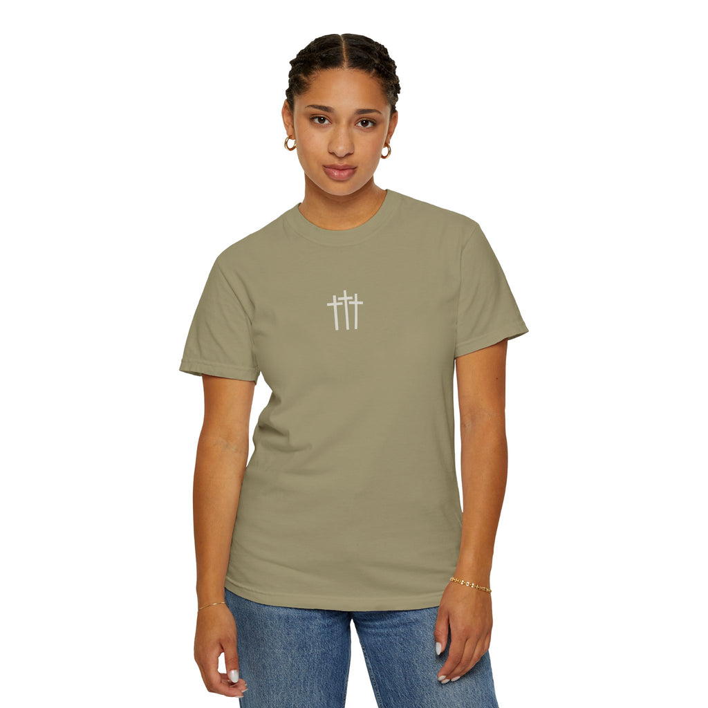 Floral Cross Tee — 'Seeds of a Very Good Work' Christian Graphic T-Shirt