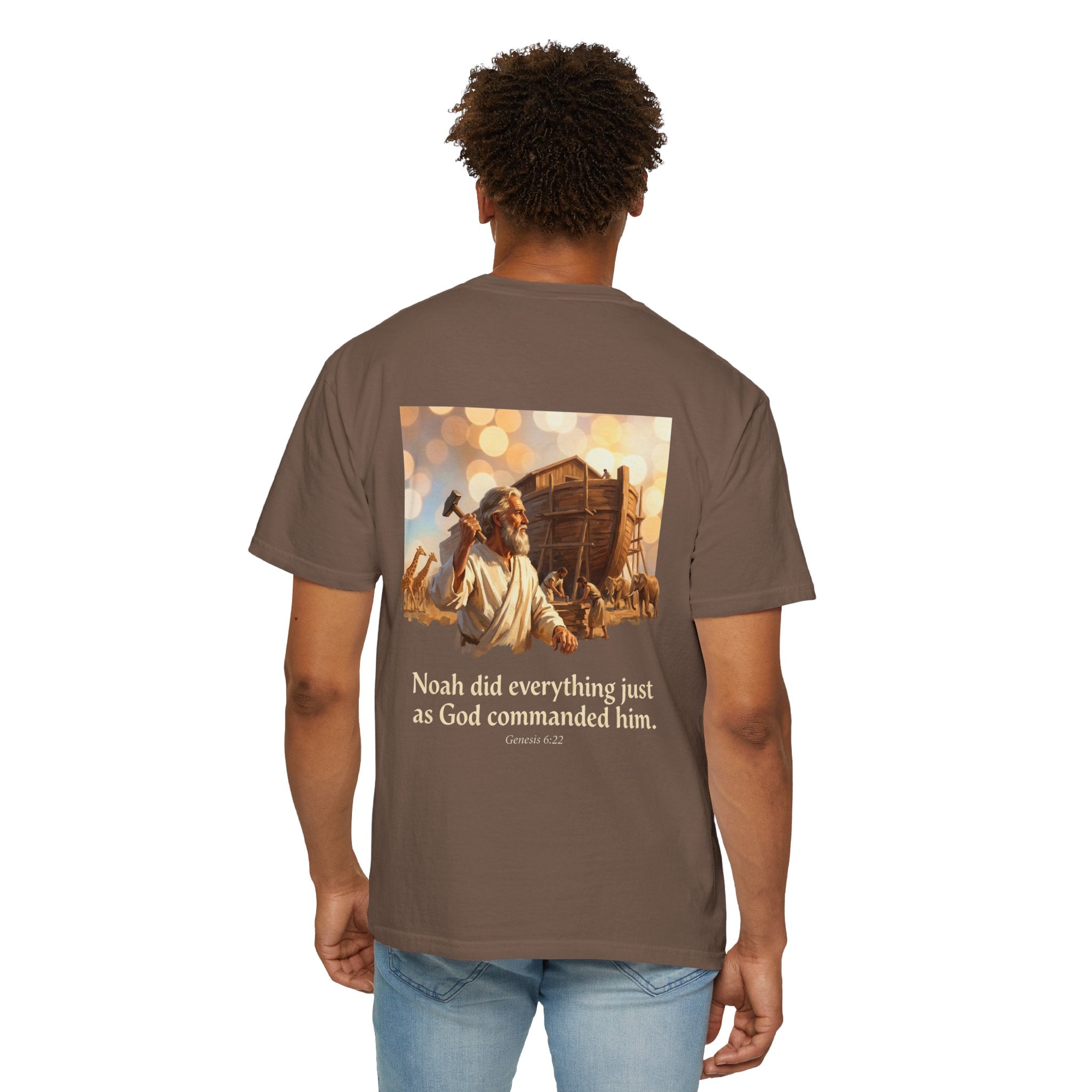 Noah's Ark Faith T-Shirt — "Noah did everything just as God commanded him."