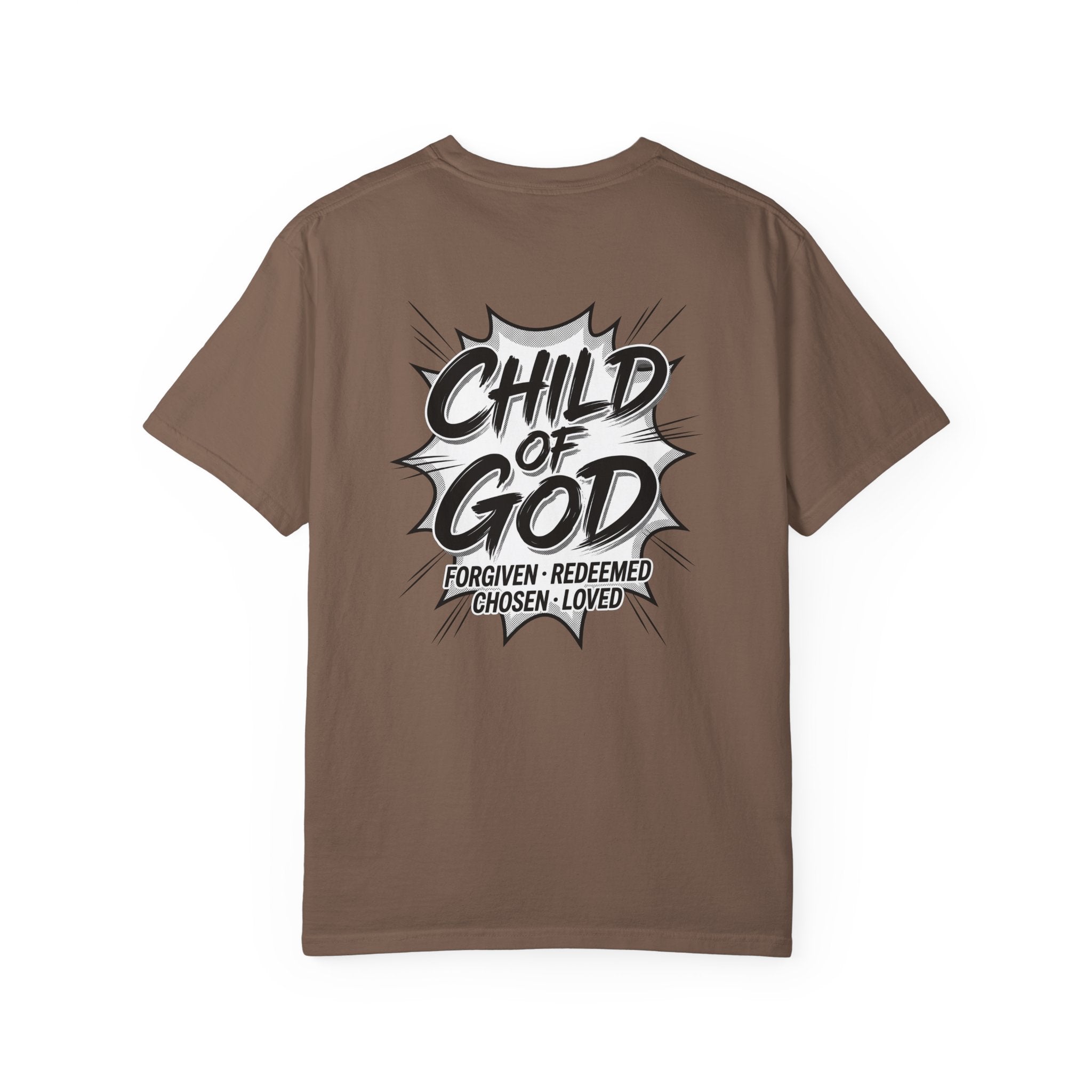 Child of God T-Shirt — Cross Graphic Christian Tee (Forgiven • Redeemed • Chosen • Loved)