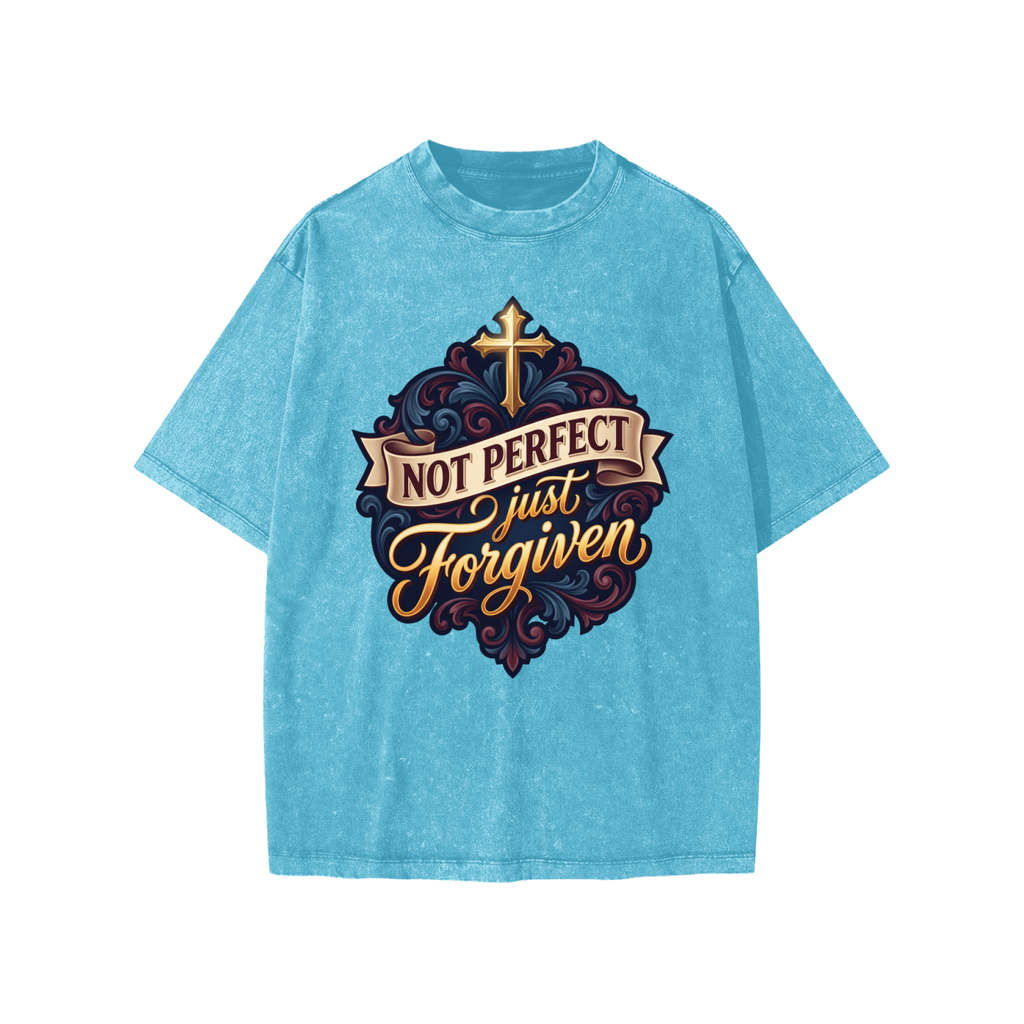 Not Perfect but Forgiven Snow Washed Kids' T-Shirt