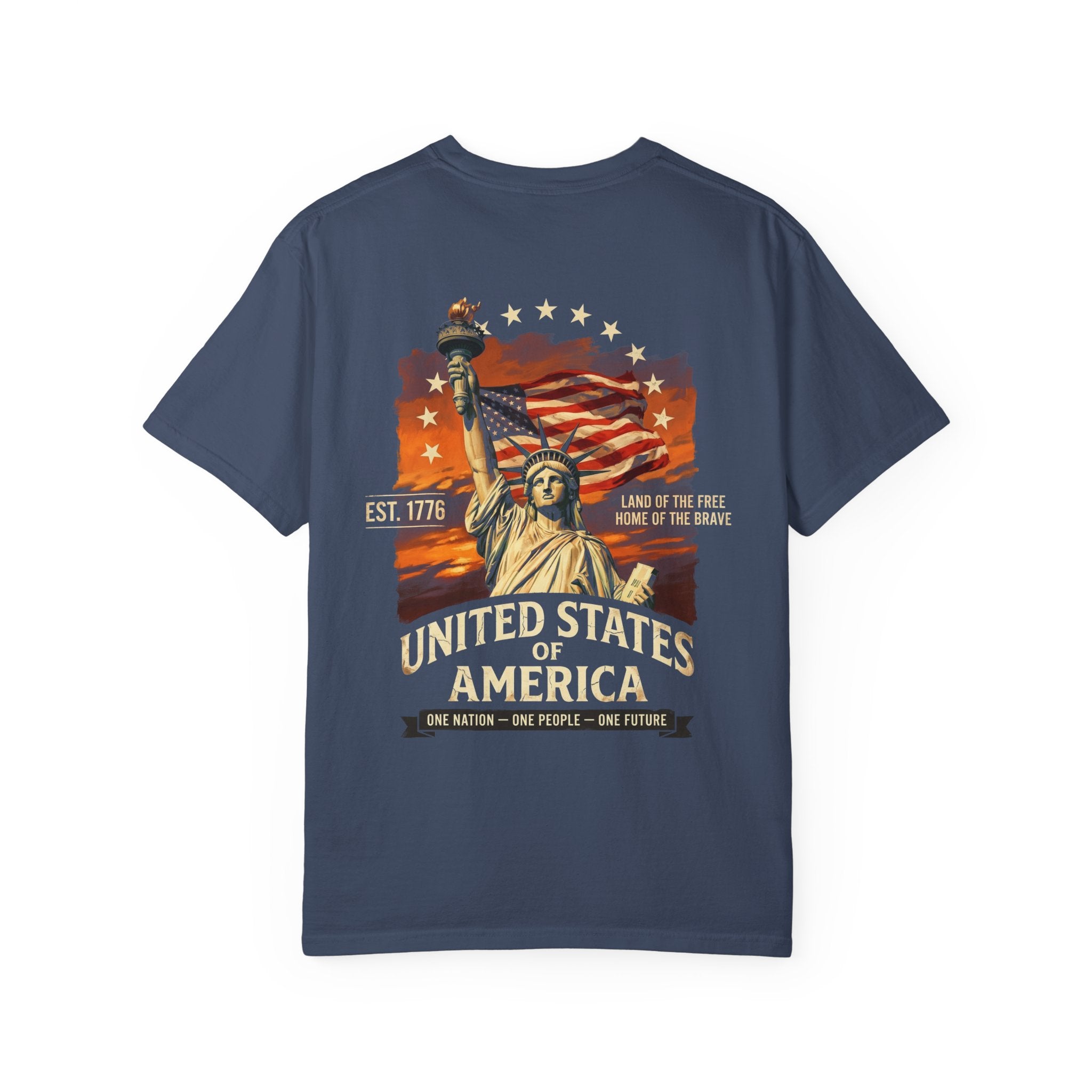 America Graphic T-Shirt — United States Statue of Liberty Patriotic Tee