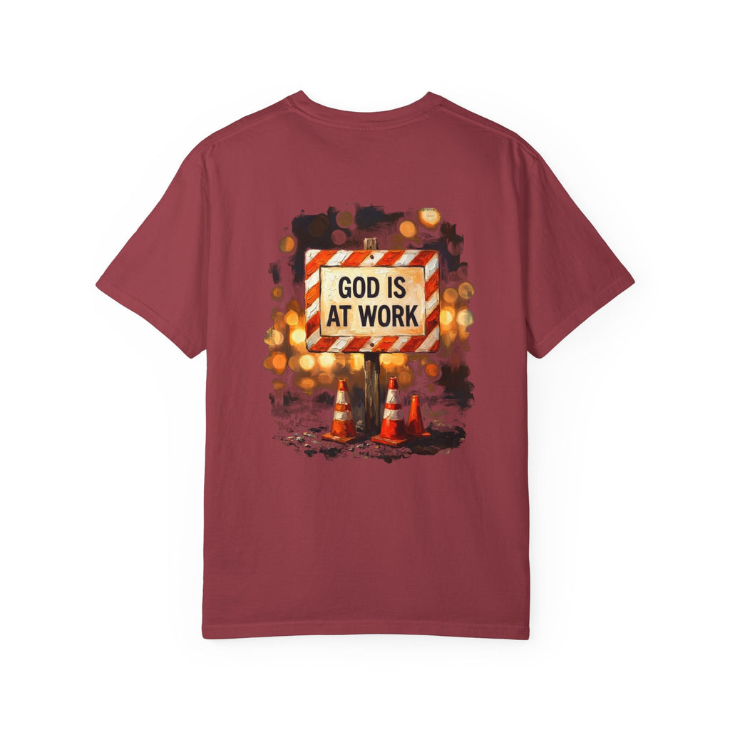 God is at work T-shirt | Christian Cross Tee