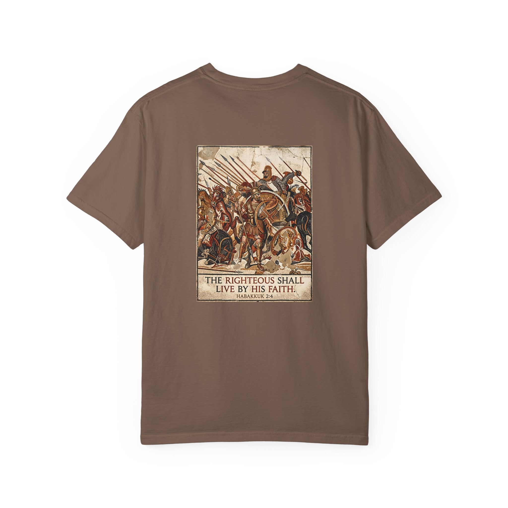 Faith Cross T‑Shirt — "The Righteous Shall Live by His Faith" Graphic Tee