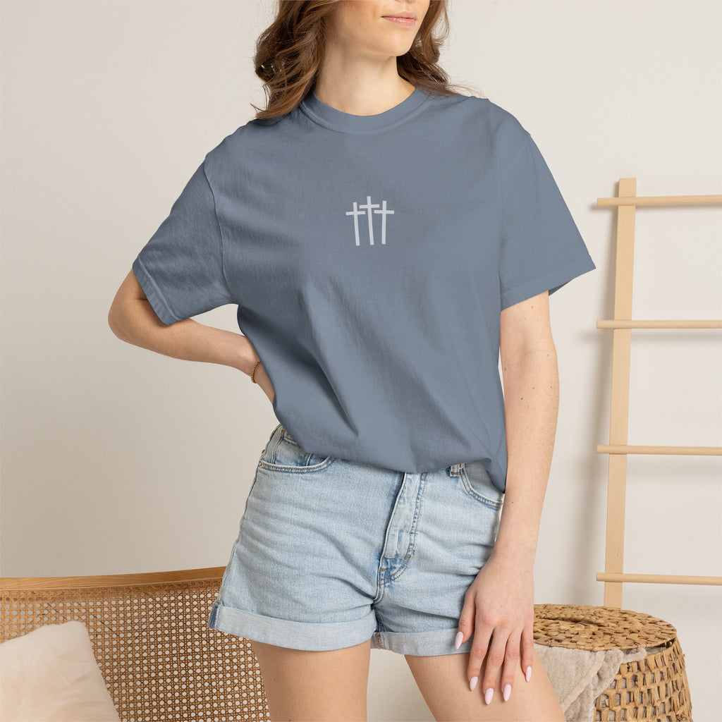 Jesus Is King T-Shirt — Three Crosses Graphic Christian Tee