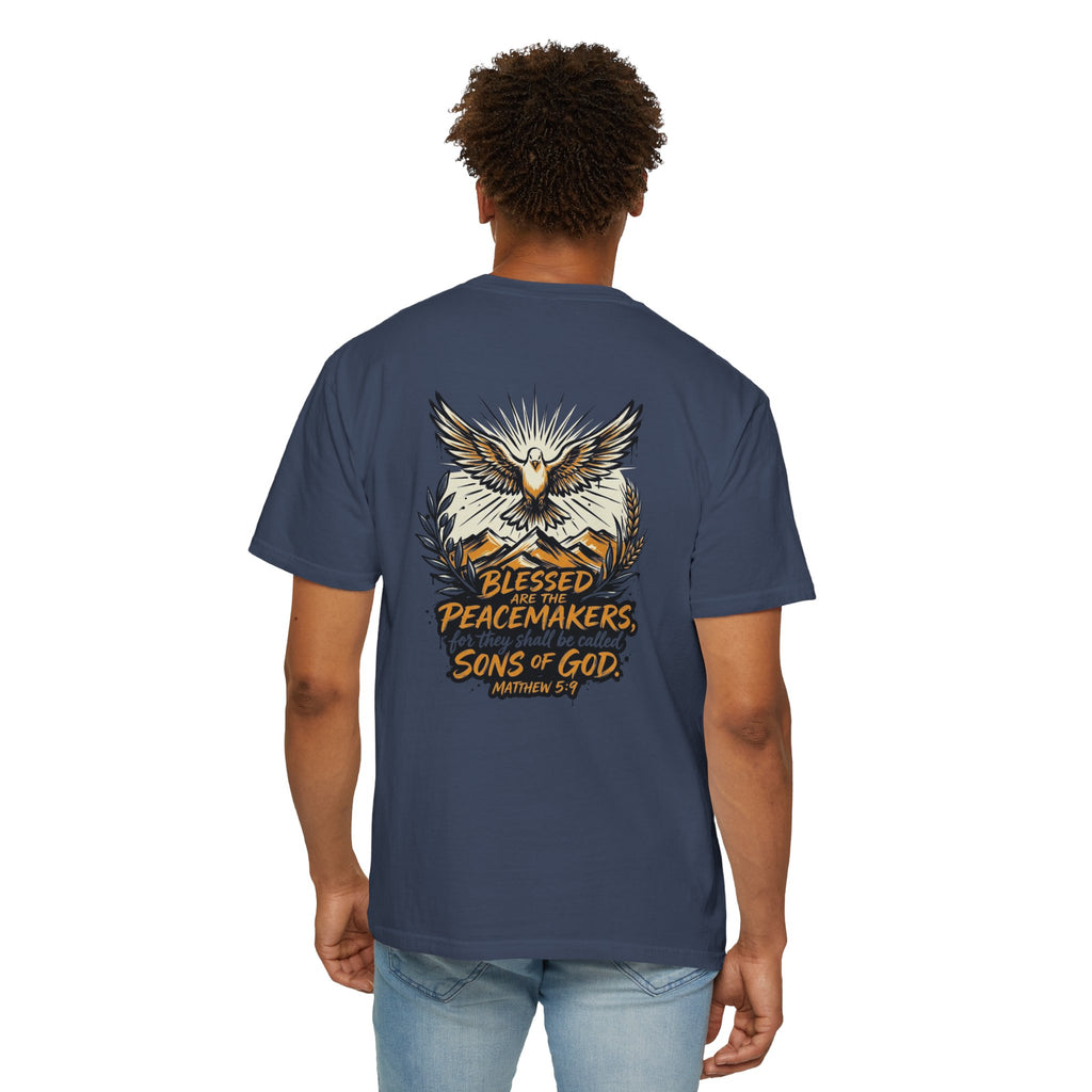 Blessed Peacemakers Dove T-Shirt — Matthew 5:9 Christian Tee