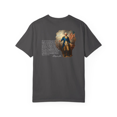 America Graphic T-Shirt — Vintage George Washington Portrait with Patriotic Quote