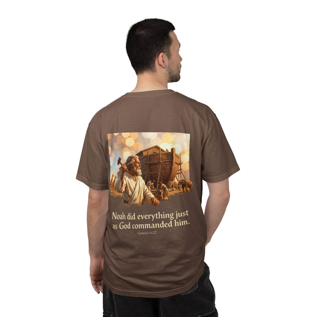 Noah's Ark Faith T-Shirt — "Noah did everything just as God commanded him."