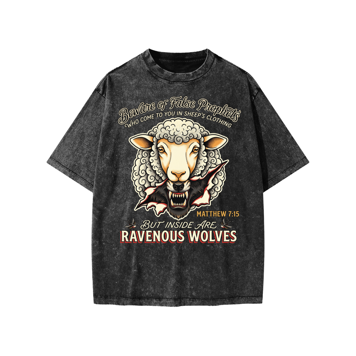Wolves Snow Washed Kids' T-Shirt