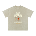 Flesh Snow Washed Oversized Cotton T-Shirt