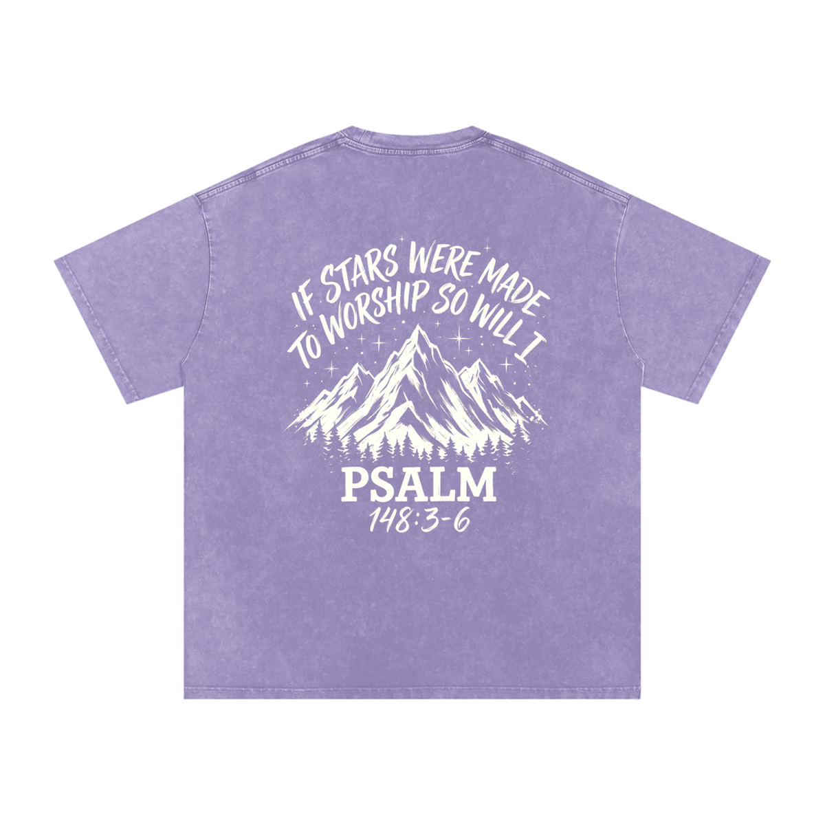 Move Mountains Snow Washed Oversized Cotton T-Shirt