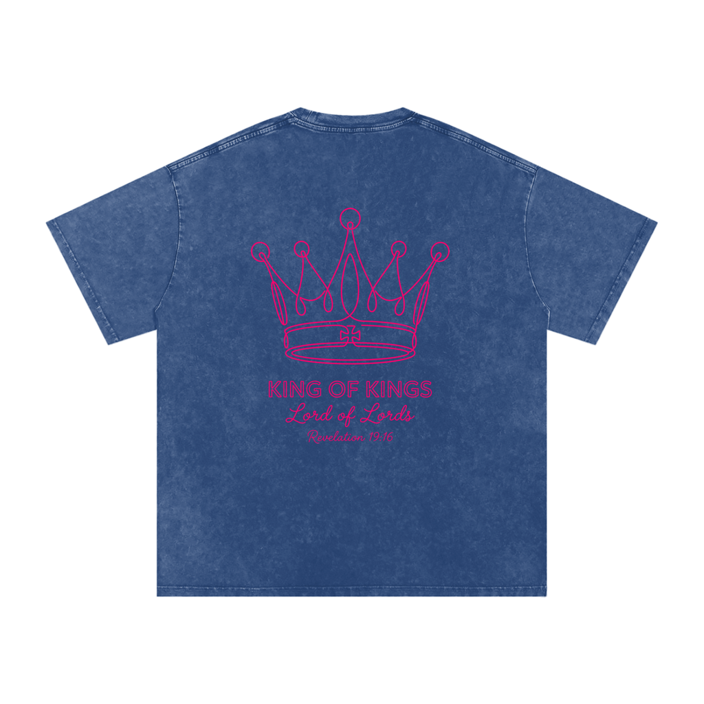 Snow Washed Oversized Cotton T-Shirt