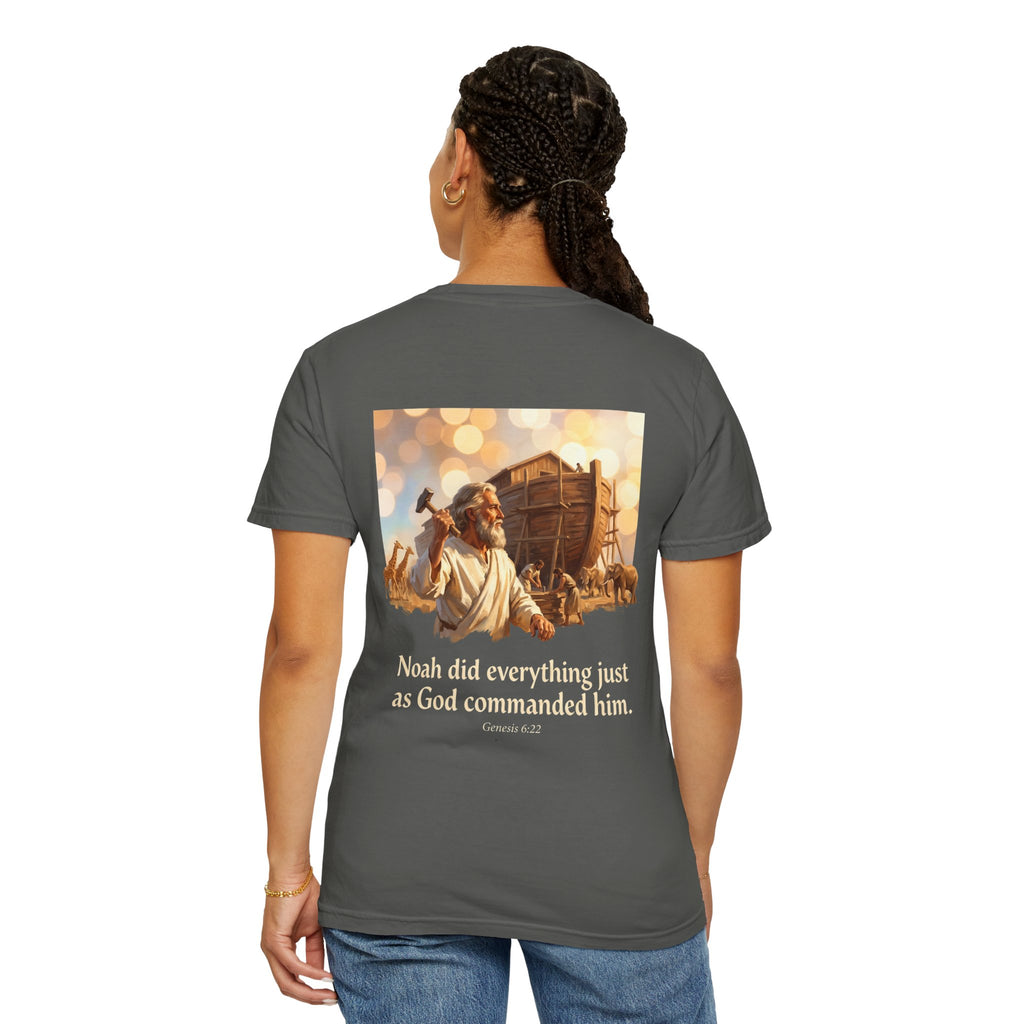 Noah's Ark Faith T-Shirt — "Noah did everything just as God commanded him."