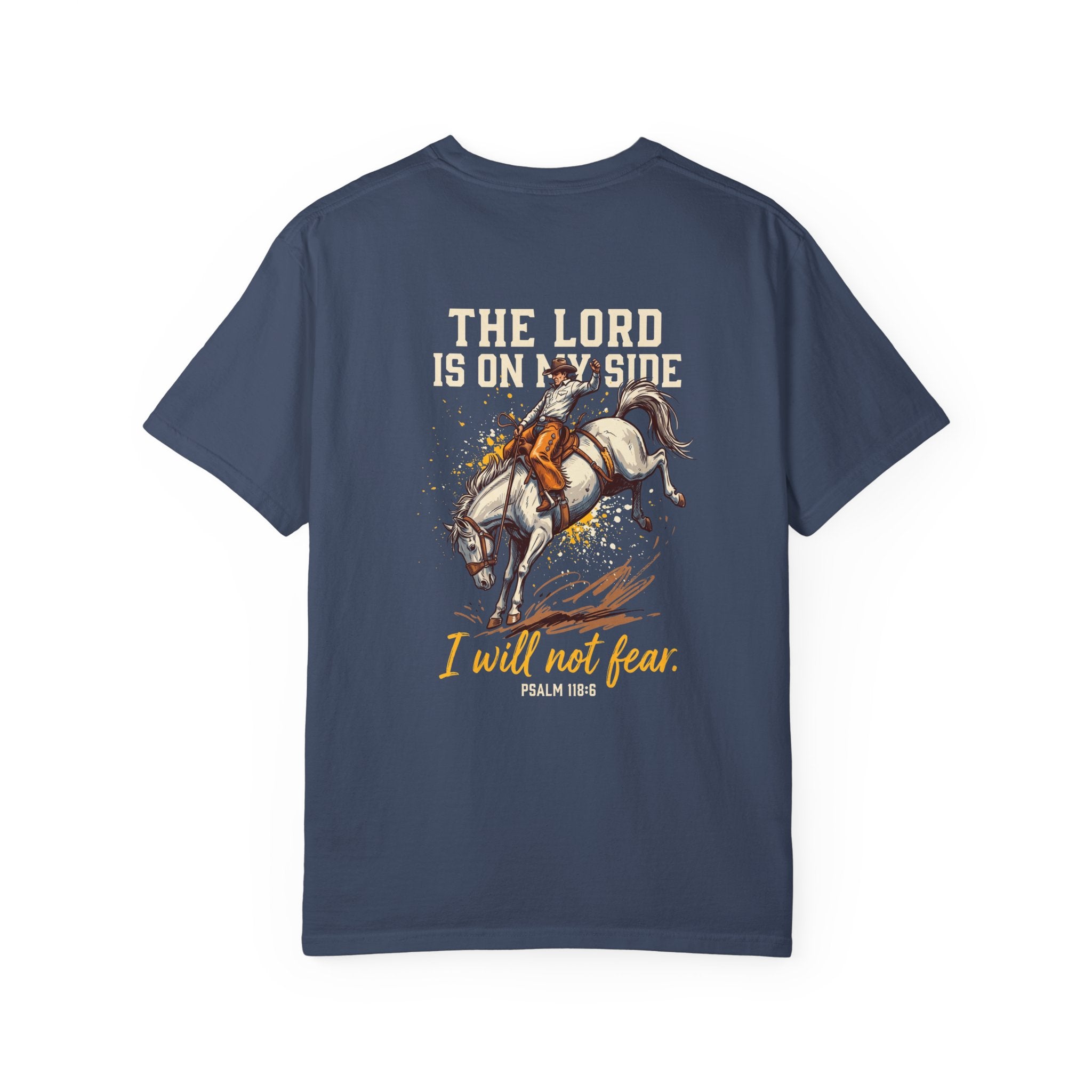 Christian Cross T-Shirt — "The Lord Is On My Side" Psalm 118:6 Graphic Tee