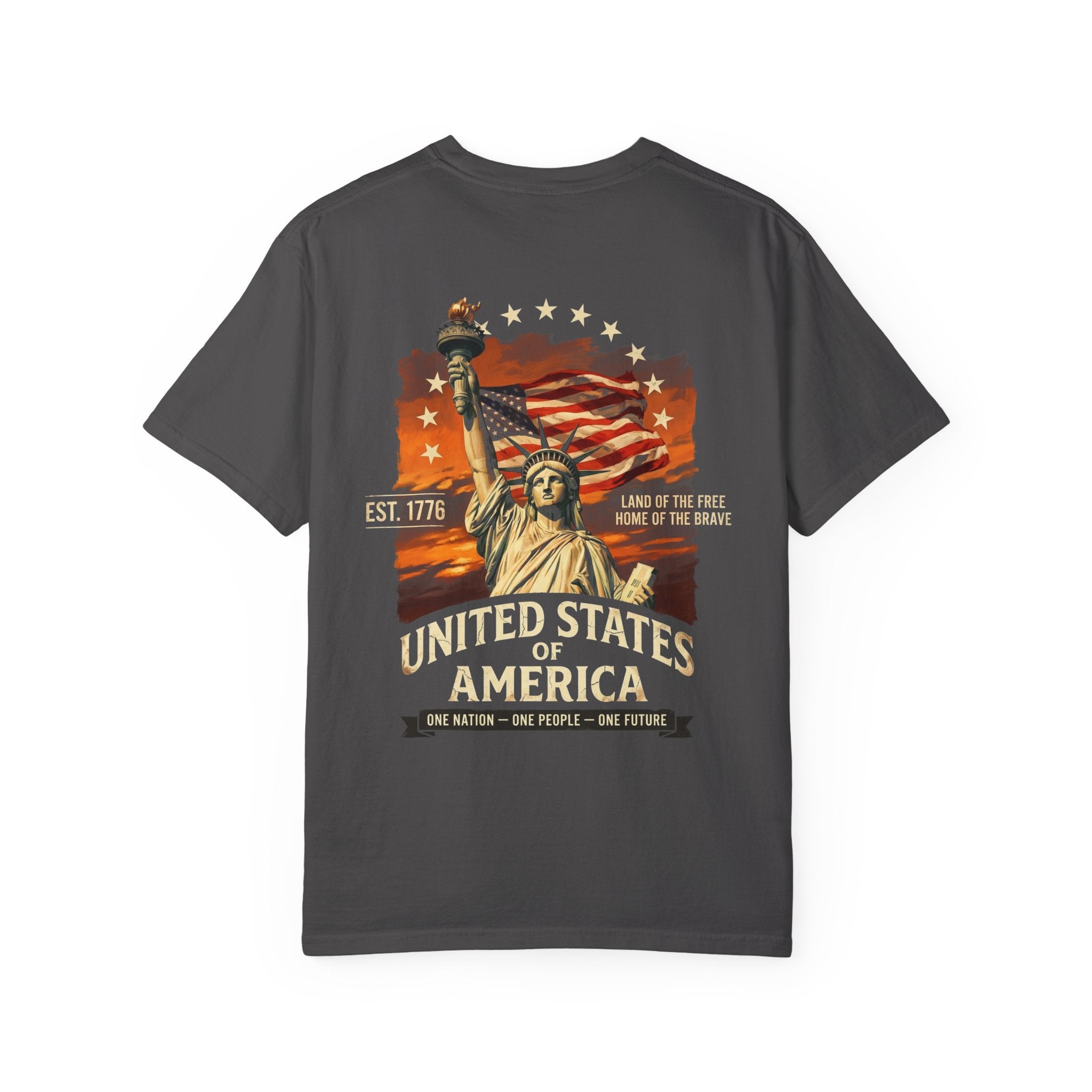 America Graphic T-Shirt — United States Statue of Liberty Patriotic Tee