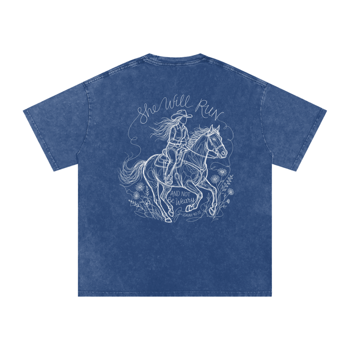 She will run Snow Washed Oversized Cotton T-Shirt