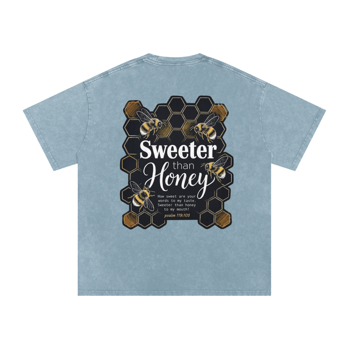 Honey Snow Washed Oversized Cotton T-Shirt