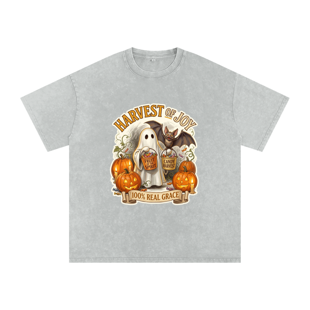 Candy Snow Washed Oversized Cotton T-Shirt