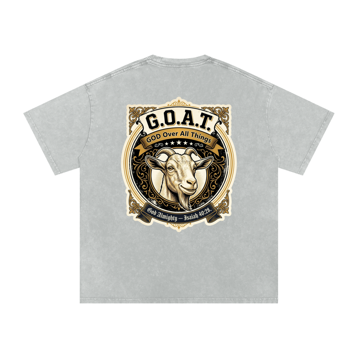 GOAT Snow Washed Oversized Cotton T-Shirt
