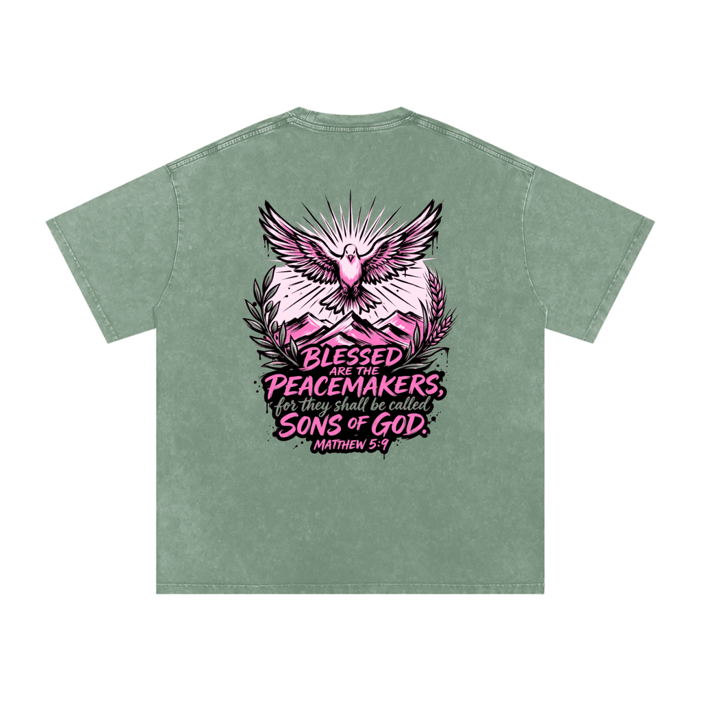 Peacemakers Snow Washed Oversized Cotton T-Shirt