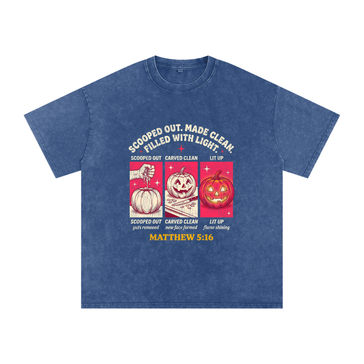 Scooped  out Snow Washed Oversized Cotton T-Shirt